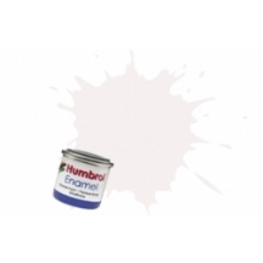 Humbrol Enamel No 130 White Satin - Matt - Tinlet 14ml